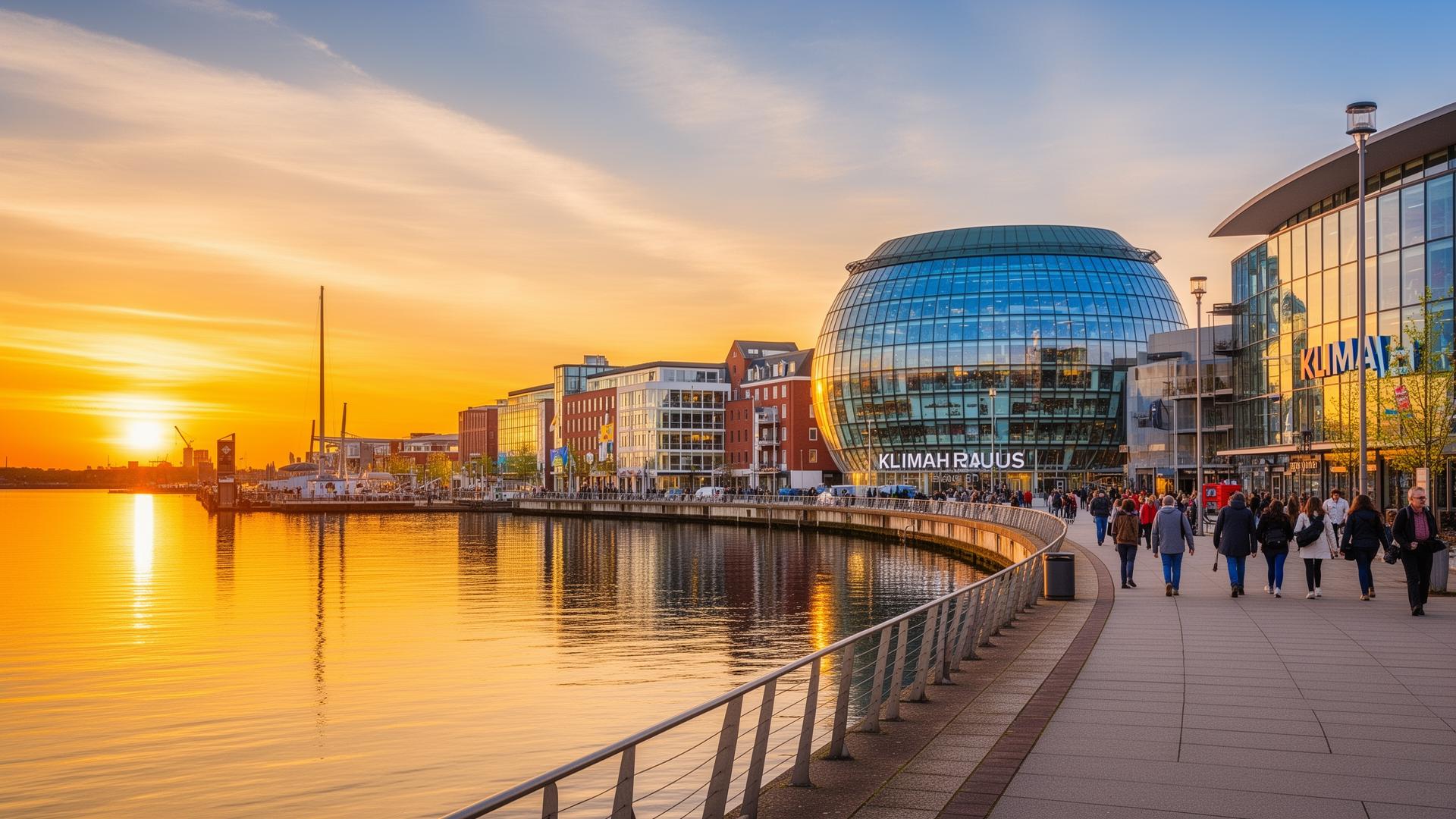 Bremerhaven Havenwelten mit Klimahaus, Hafen und Weserpromenade